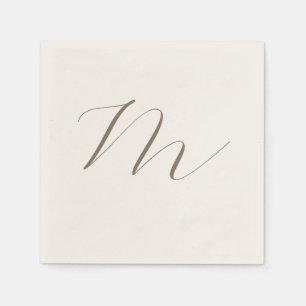 Monogramkalligrafi - unik, enkel modern pappersservett