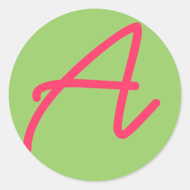 Monogramklistermärke Runt Klistermärke (Framsida)