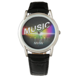 Monogramklockor för Music Illustration anpassnings Armbandsur