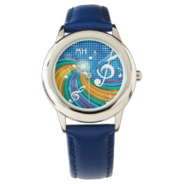 Monogramklockor för Music Illustration anpassnings Armbandsur