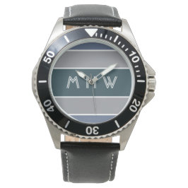 Monogramklockor i rand Mönster anpassningsbar Armbandsur