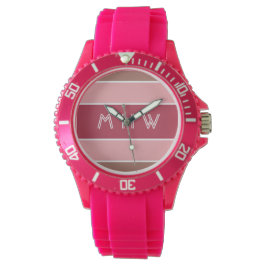 Monogramklockor i rand Mönster anpassningsbar Armbandsur