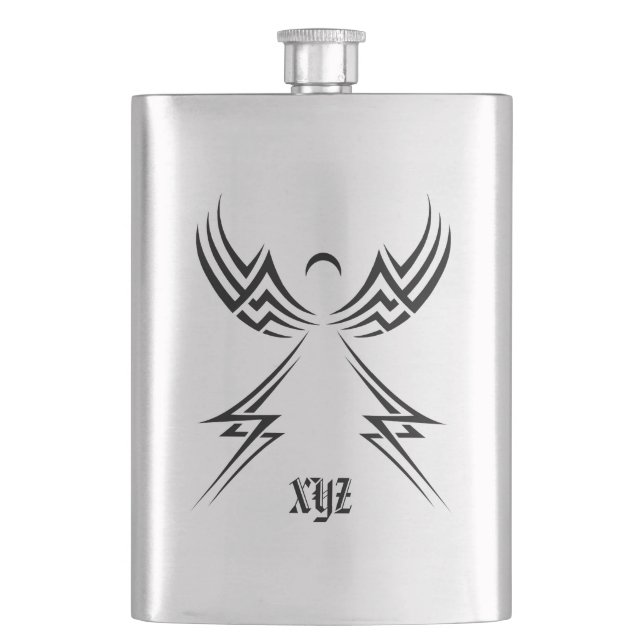 Monogramkolv av stamantel-anpassningsbar fickplunta (Framsidan)