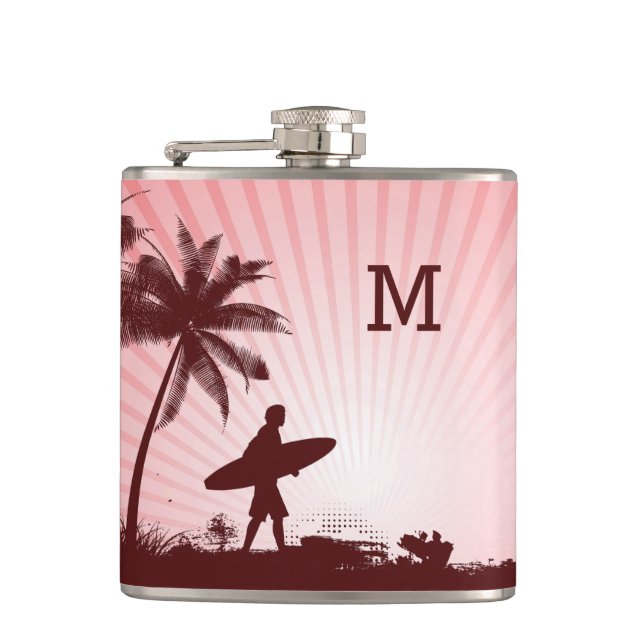 Monogramkolv av typen Beach Surfer anpassningsbar Fickplunta (Framsidan)