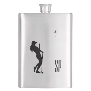 Monogramkolv för golfdesign fickplunta