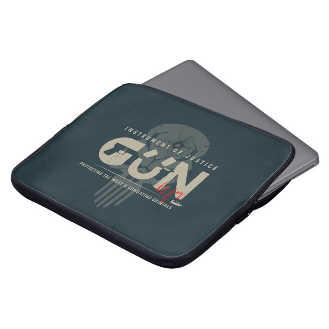 Monogramkonst av pistol (2) |  laptop fodral (Framsida topp)