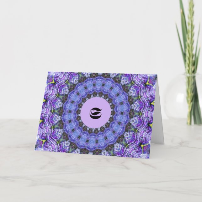 Monogramkort, Brev G, Blue, Tack (Framsida)