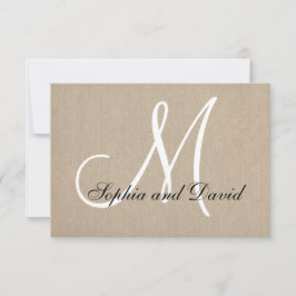 Monogramkort för Bröllop OSA från Rustic Canvas