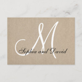 Monogramkort för Bröllop OSA från Rustic Canvas Kort