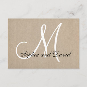 Monogramkort för Bröllop OSA från Rustic Canvas Kort