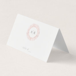 Monogramkort för elegant ro guld - vikt kort