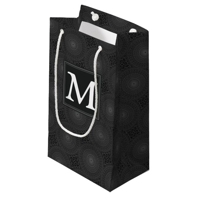 Monogramkretsar med träkol mönster (Framsidan Vinklad)