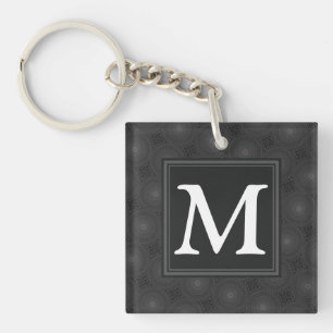 Monogramkretsar med träkol mönster