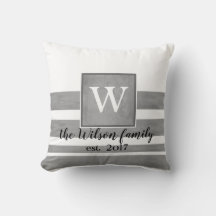 Monogramkuddar av anpassningsbar, sepia och vitt r