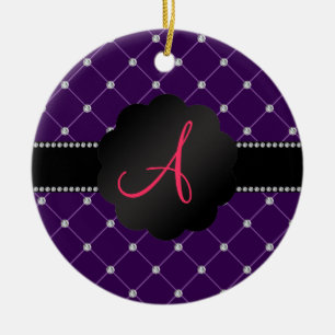 Monogramliladiamanter Julgransprydnad Keramik