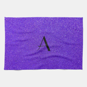 Monogramlilaglitter Kökshandduk