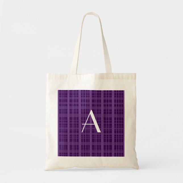 Monogramlilapläd Tygkasse (Framsidan)