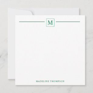 Monogramlinje för modern minimal grundläggande sko anteckningskort