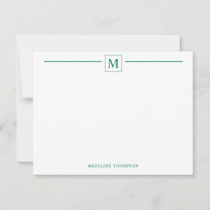 Monogramlinje för modern minimal grundläggande sko anteckningskort