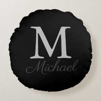 Monogramljusdimma Rund Kudde