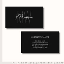 Monogramlogotyp Svart Vitt Modern Minimalistisk