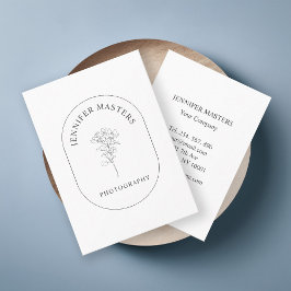 Monogramm, schlicht, elegante, floral visitkort