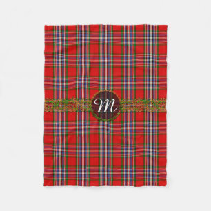 MonogramMacFarlane röd Tartan Fleecefilt