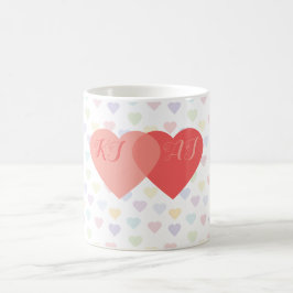 Monogrammad Anpassningsbar för sammanflätade Heart Kaffemugg