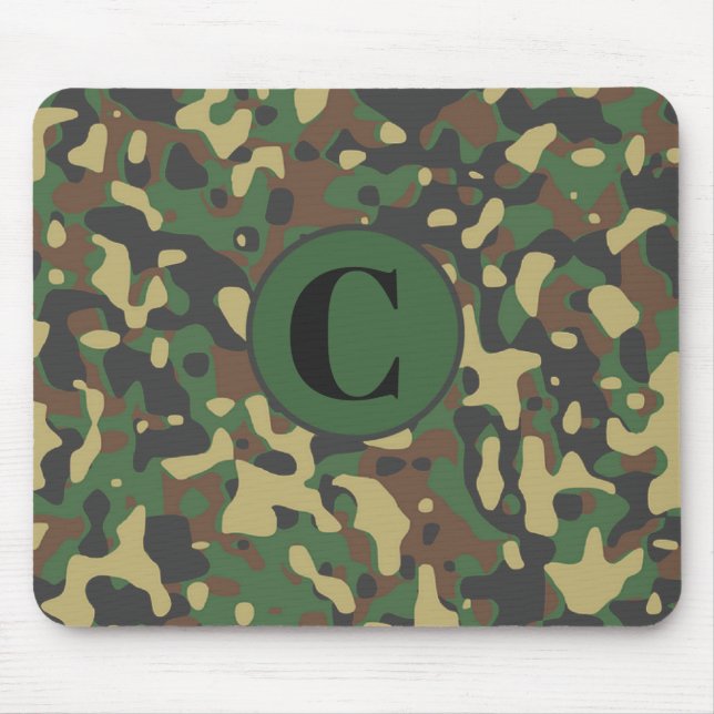 Monogrammad arméns kamouflage Mouse Pad Musmatta (Framsidan)