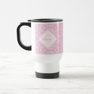 Monogrammad Art Deco Fläkt Preppy in Rosa Mandala Resemugg