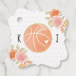 Monogrammad Basketball Möhippa Tack Gåvor Etiketter