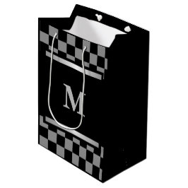 Monogrammad Black Checkded