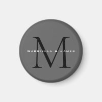 Monogrammad Black Grått Calligraphy