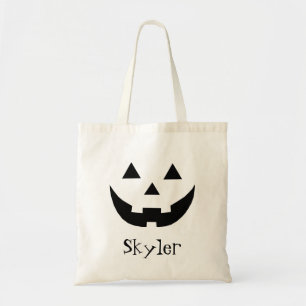 Monogrammad Black Jack o lantern gullig Halloween Tygkasse