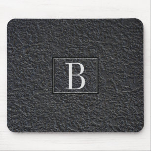 Monogrammad Black Marble Mönster Musmatta