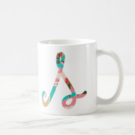 Monogrammad Blommigt Bibelverse Brev R Kaffemugg