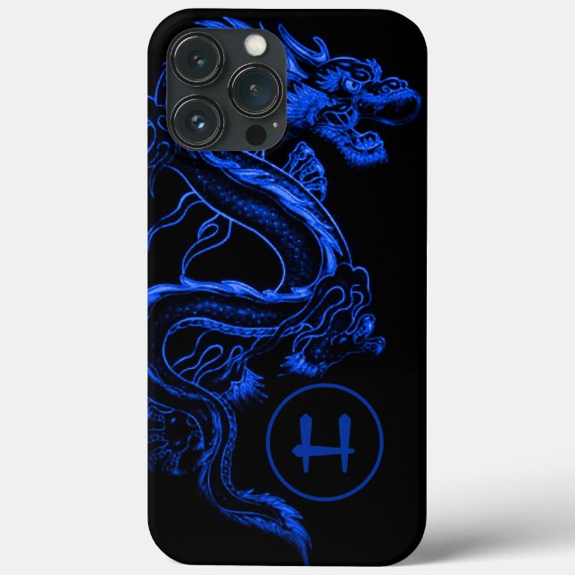 Monogrammad Blue Asian Dragon (Baksida)