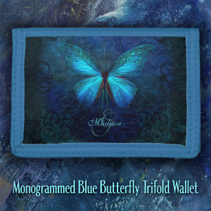 Monogrammad Blue Butterfly