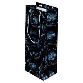 Monogrammad Blue Shimmer Blommigt 2