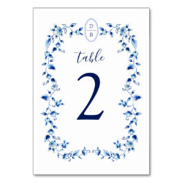 Monogrammad Blue & White Delft Bordsnummer