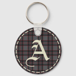 Monogrammad Brev A-nyckelkedja Nyckelring