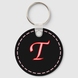 Monogrammad Brev T-nyckelkedja Nyckelring