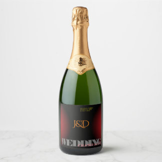 Monogrammad Bröllop Food and Beverage Label Set