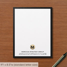 Monogrammad Business Letterhead Brevhuvud