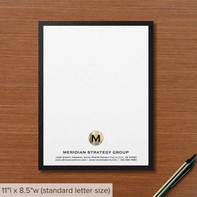 Monogrammad Business Letterhead Brevhuvud (Skapare uppladdad)
