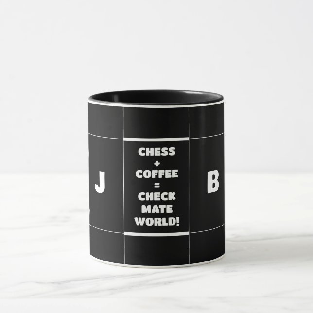 Monogrammad Chess & Coffee Mugg (Center)