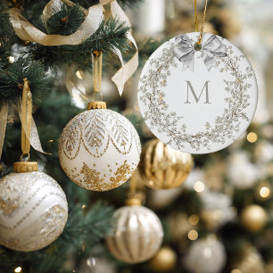 Monogrammad Crystal Wandejul Julgransprydnad Keramik