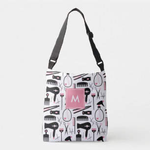 Monogrammad Cute Hair Stylist Mönster Axelväska