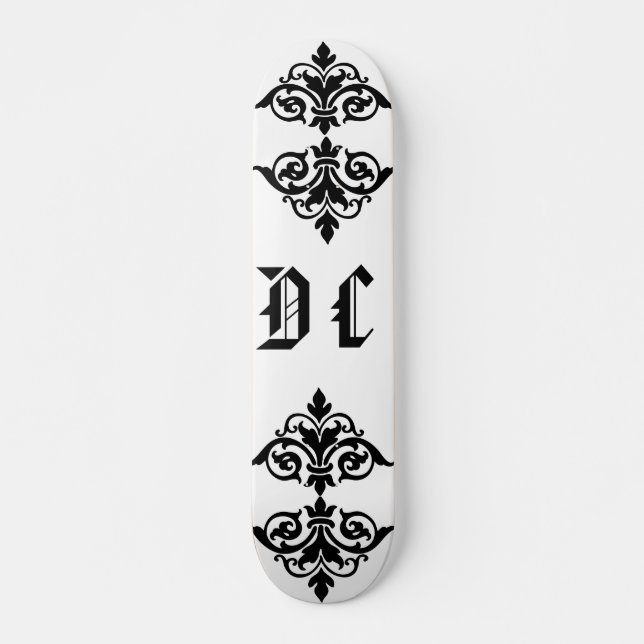 Monogrammad DC-skateboard Mini Skateboard Bräda 18,7 Cm (Framsida)