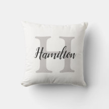 Monogrammad Dekorativ kudde utomhus med skript Nam